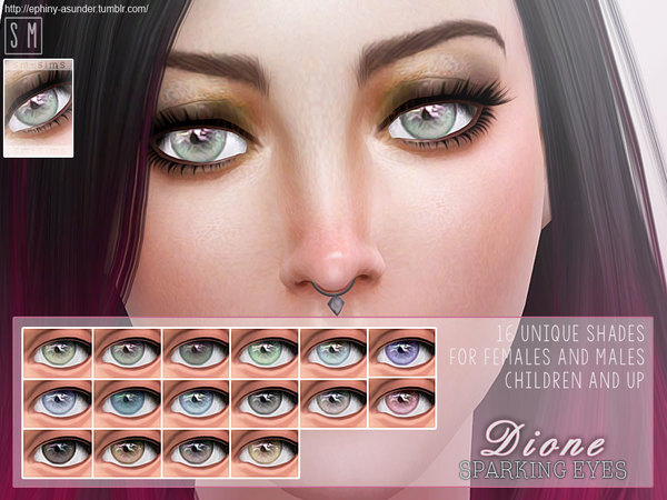 Sims 4 Dione Sparkling Eyes by Screaming Mustard at TSR