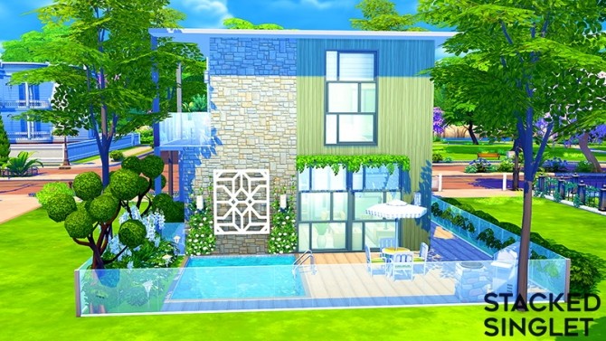 Sims 4 Stacked Singlet house at 4 Prez Sims4