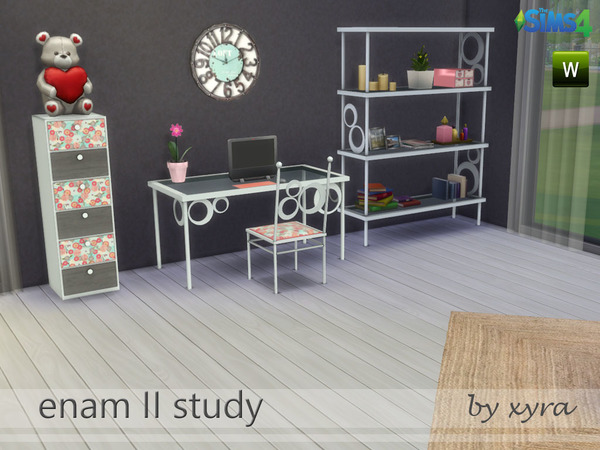 Sims 4 Enam II study set by xyra33 at TSR