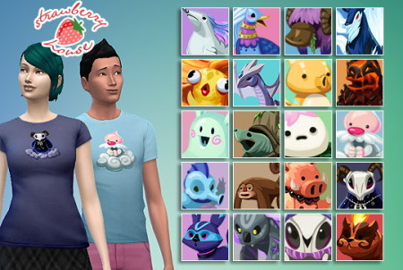 Void Critters Tshirts by StrawberryHouseSims at SimsWorkshop
