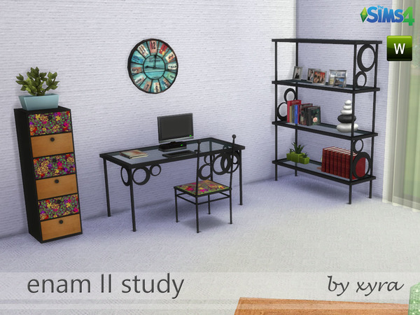 Sims 4 Enam II study set by xyra33 at TSR