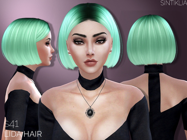 Sims 4 Hair s41 Lida + braid by Sintiklia at TSR