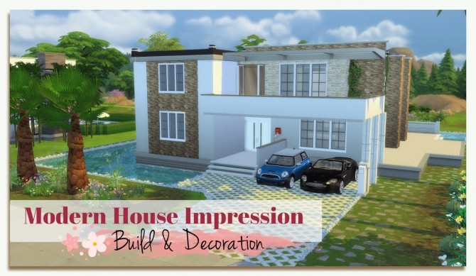 Sims 4 Newcrest Modern House Impression at Dinha Gamer