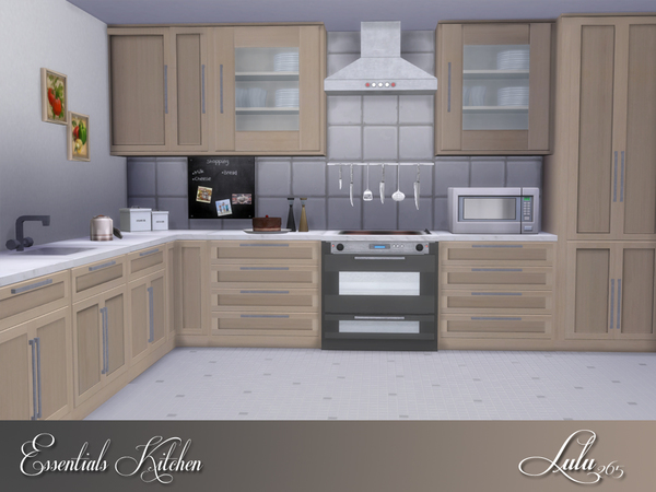 Sims 4 Essentials Kitchen by Lulu265 at TSR