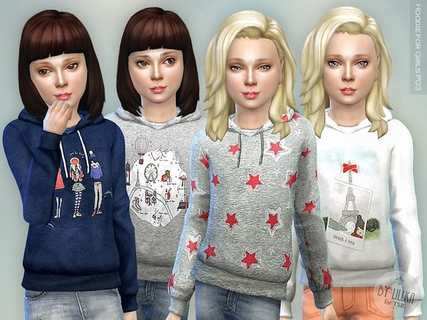 Sims 4 Hoodie for Girls P03 at TSR