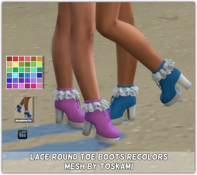 Sims 4 Boots Recolors at Maimouth Sims4