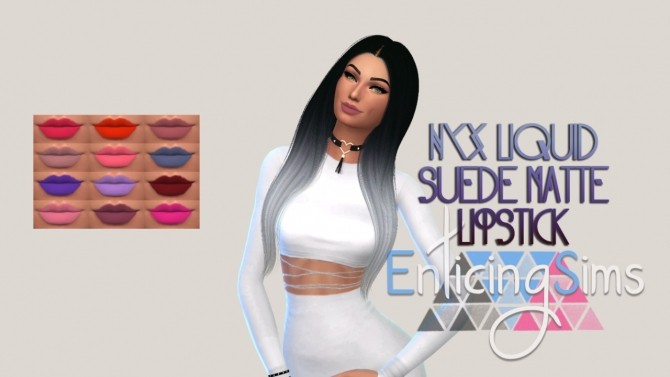 Sims 4 Nyx Liquid Suede Matte Lipsticks by EnticingSims at SimsWorkshop