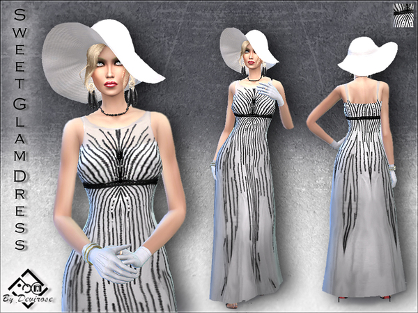 Sims 4 Sweet Glam Dress by Devirose at TSR