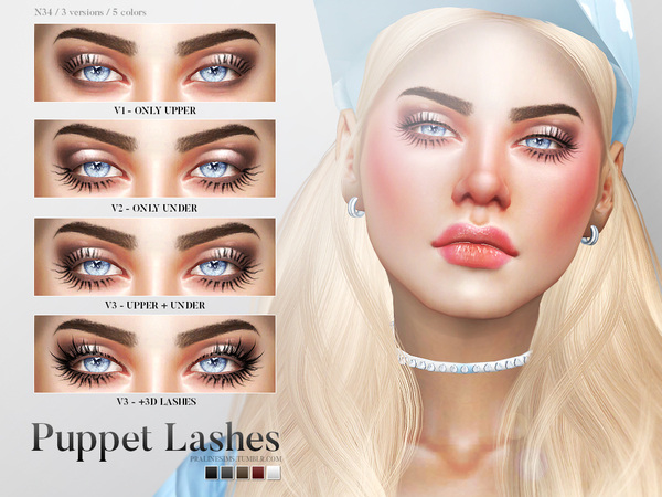 Sims 4 Puppet Lashes N34 by Pralinesims at TSR