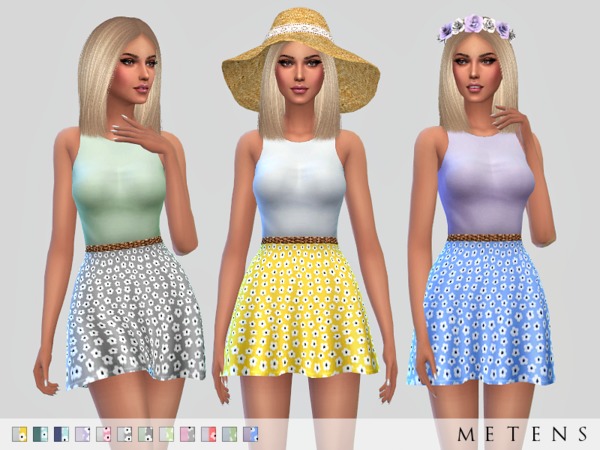 Sims 4 Daisy Dress by Metens at TSR
