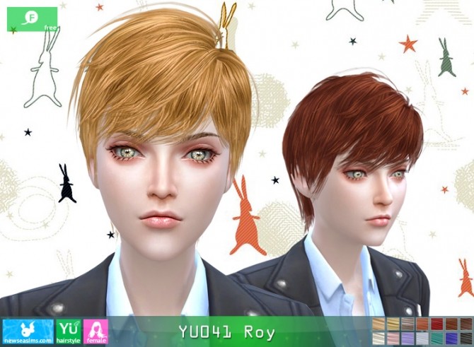 Sims 4 YU041 Roy hair (Free) at Newsea Sims 4