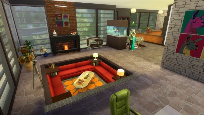 Sims 4 The Conversation Pit by Velouriah at Mod The Sims