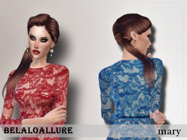 Sims 4 Mary lace dress by belal1997 at TSR