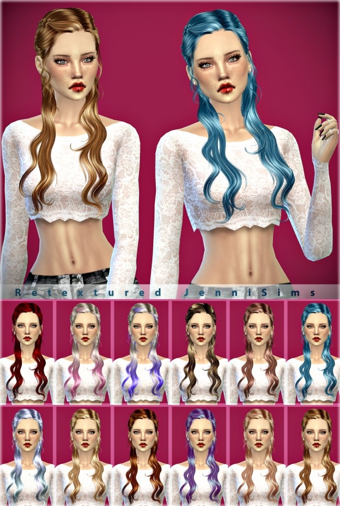 Sims 4 Newsea Mhysa Hair retexture at Jenni Sims