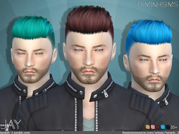 Sims 4 JAY Hairstyle 9 by TsminhSims at TSR