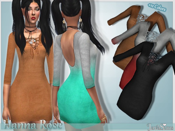 Sims 4 Hanna Rose Outfit by JavaSims at TSR