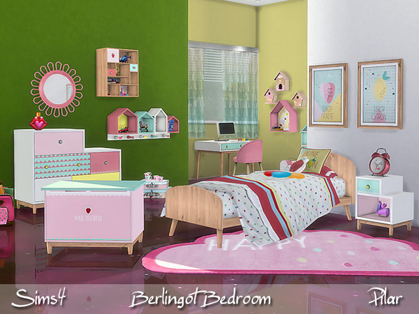 Sims 4 Berlingot Bedroom by Pilar at TSR