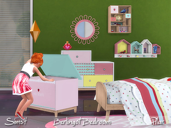 Sims 4 Berlingot Bedroom by Pilar at TSR