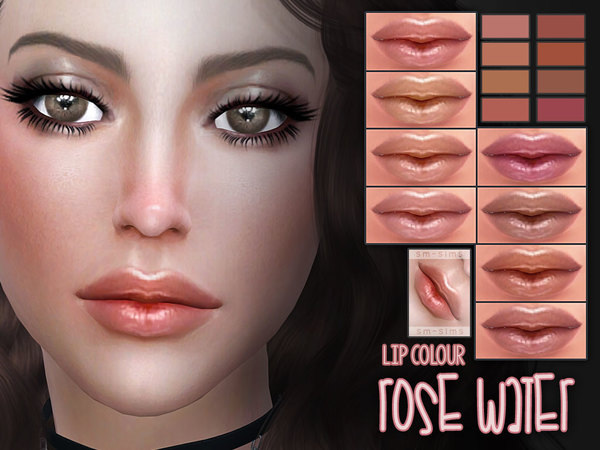 Sims 4 Rose Water Pop Lip Colour by Screaming Mustard at TSR
