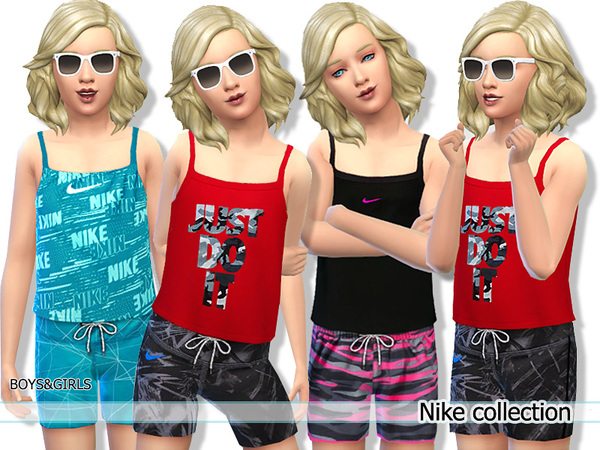 Sims 4 Athletic Collection for Child by Pinkzombiecupcakes at TSR