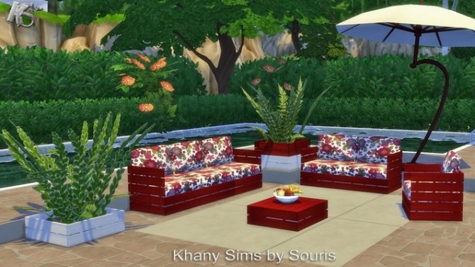 Sims 4 Garden set by Souris at Khany Sims