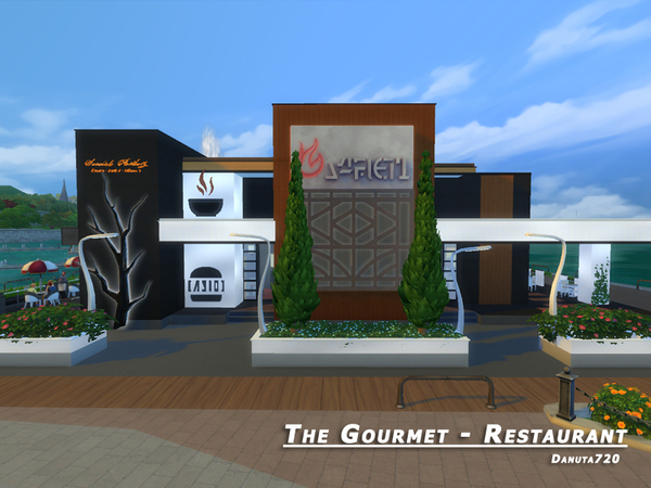 Sims 4 The Gourmet Restaurant by Danuta720 at TSR