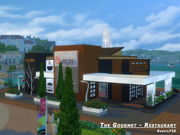 Sims 4 The Gourmet Restaurant by Danuta720 at TSR