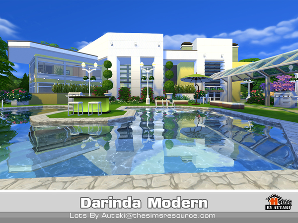 Sims 4 Darinda Modern house by autaki at TSR