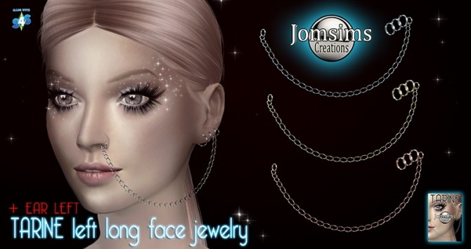 Sims 4 TARINE long face jewelry left at Jomsims Creations
