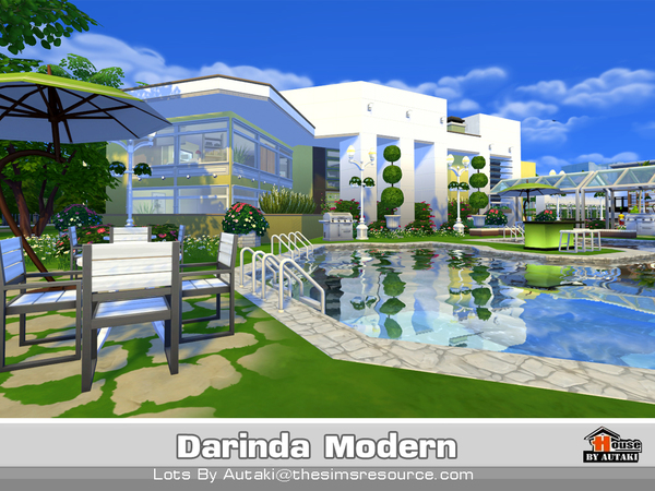 Sims 4 Darinda Modern house by autaki at TSR