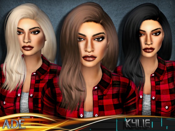 Sims 4 Ade Kylie hair by Ade Darma at TSR