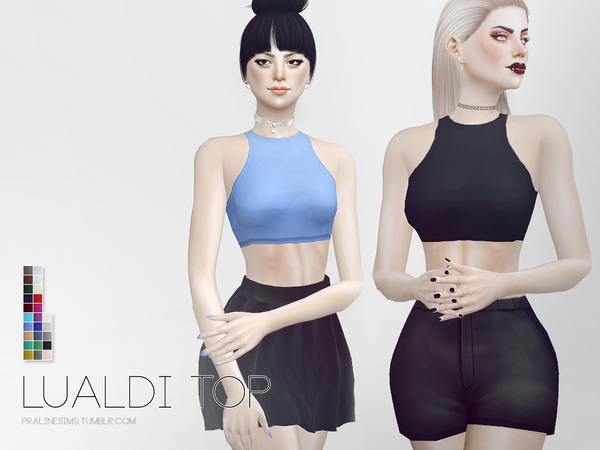 Sims 4 Lualdi Top by Pralinesims at TSR