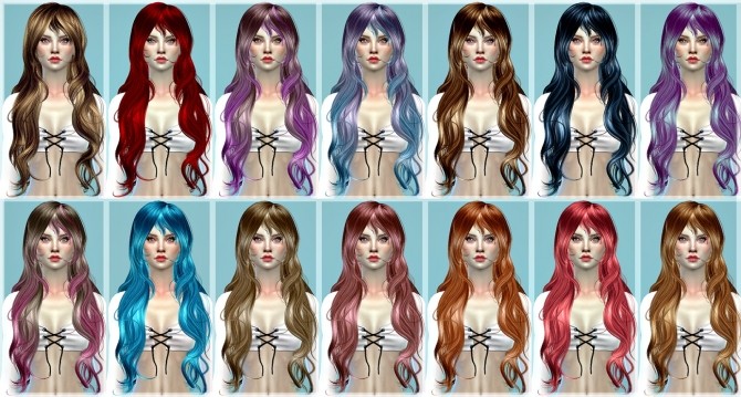 Sims 4 Newsea Lunar Pray Hair retexture at Jenni Sims