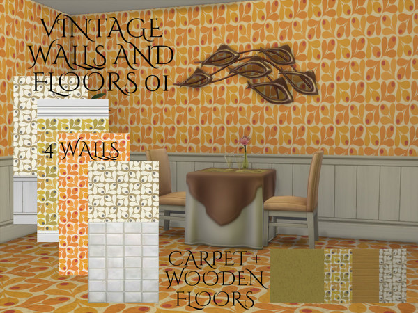 Sims 4 Vintage Walls and Floors 01 by sharon337 at TSR