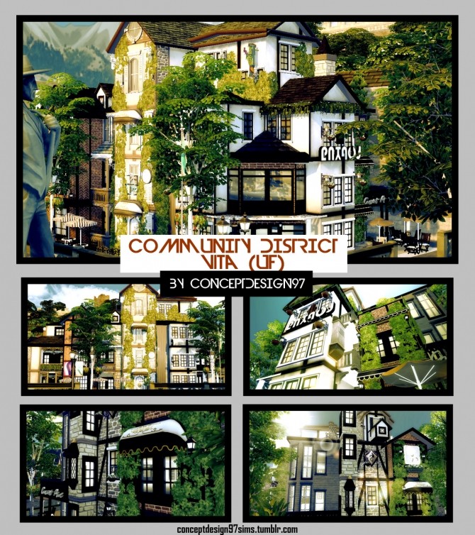 Sims 4 Community District Vita (UF/no CC) at ConceptDesign97