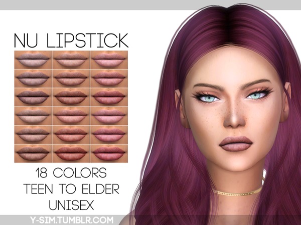 Sims 4 Nu Lipstick by Y Sim at TSR
