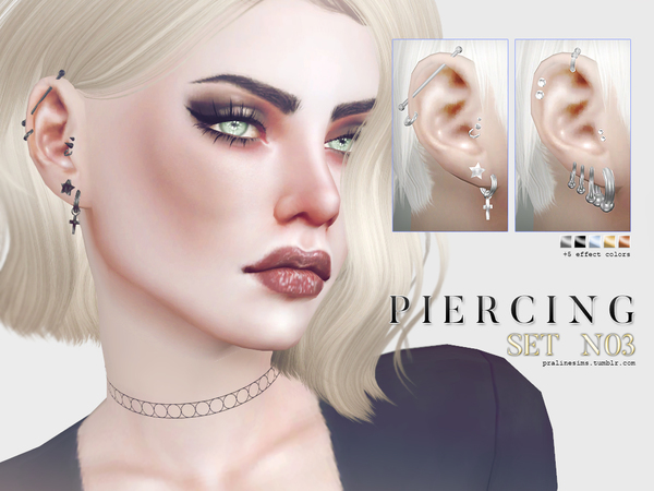 Sims 4 Piercing Set N03 by Pralinesims at TSR