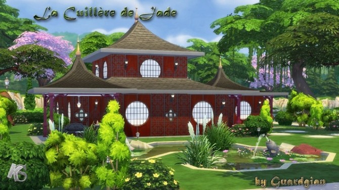 Sims 4 Spoon Jade Restaurant by Guardgian at Khany Sims