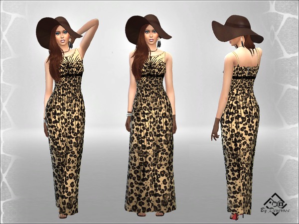 Sims 4 Animalier Glam Dress by Devirose at TSR