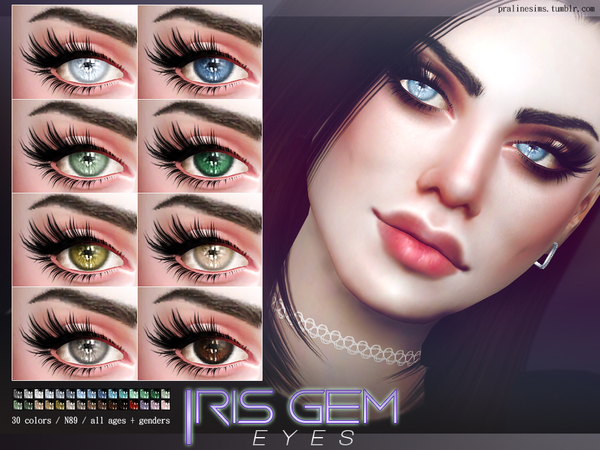 Sims 4 Iris Gem Eyes N89 by Pralinesims at TSR
