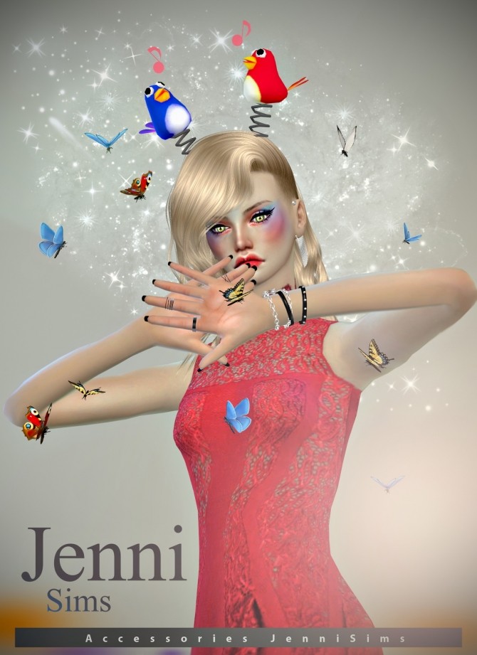 Sims 4 Accessory Hair Birds Male /Female at Jenni Sims