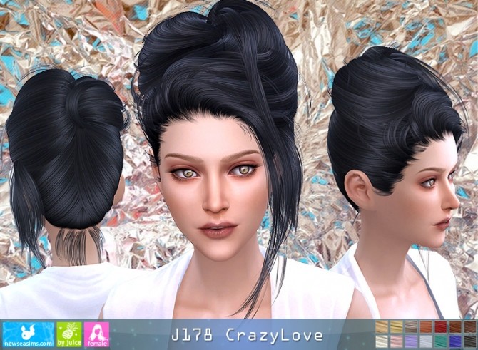 Sims 4 J178 CrazyLove hair (Pay) at Newsea Sims 4