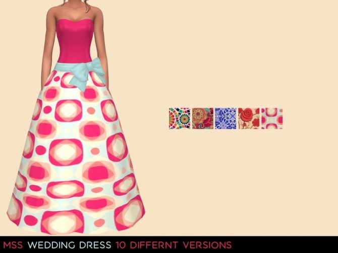 Sims 4 Wedding Dress by midnightskysims at TSR