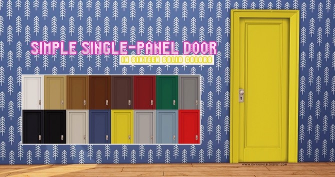 Sims 4 Solid Colors Simple Single Panel Door at Onyx Sims