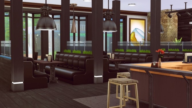 Sims 4 Nine East Eatery & Bar modern restaurant at Jenba Sims