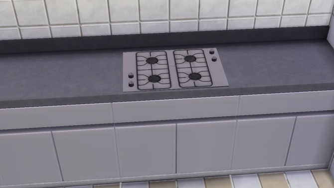 Sims 4 Smaller functional Counter Top Stove by necrodog at Mod The Sims