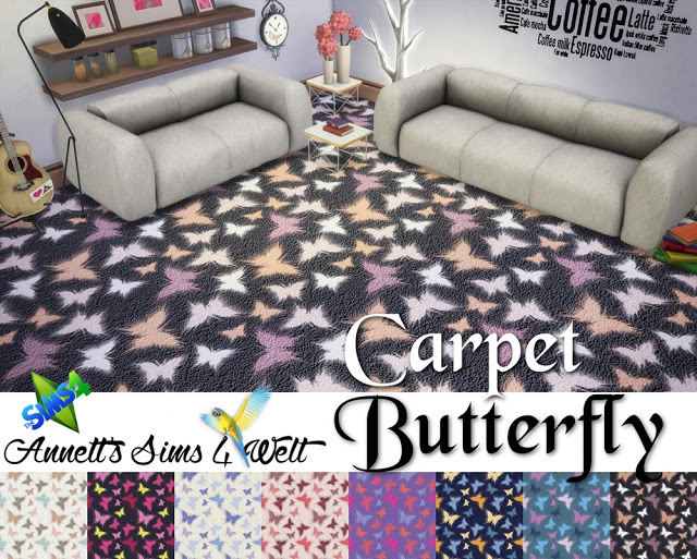 Sims 4 Butterfly Carpet at Annett’s Sims 4 Welt