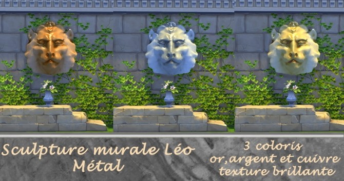 Sims 4 Leo wall sculpture by LénaCrow at Sims Artists