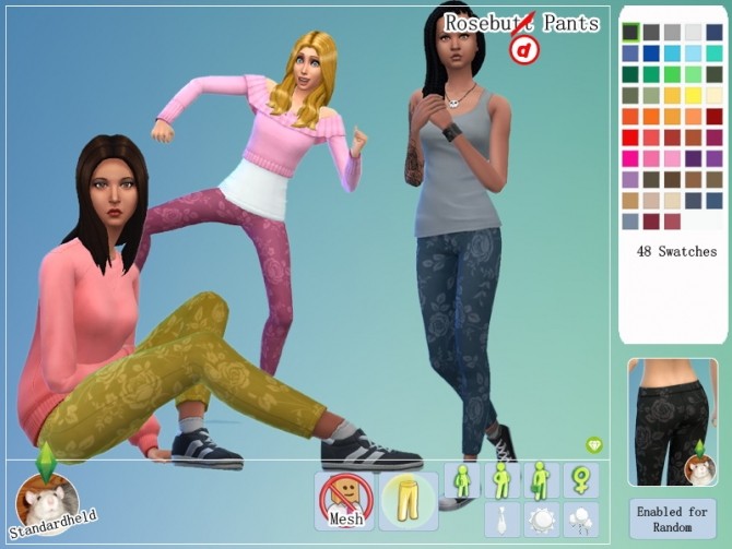 Sims 4 Rosebud Pants by Standardheld at SimsWorkshop