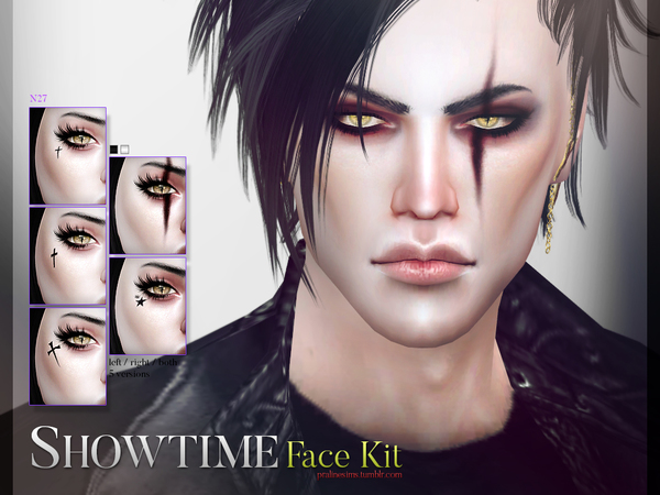 Sims 4 Showtime Face Kit N27 by Pralinesims at TSR
